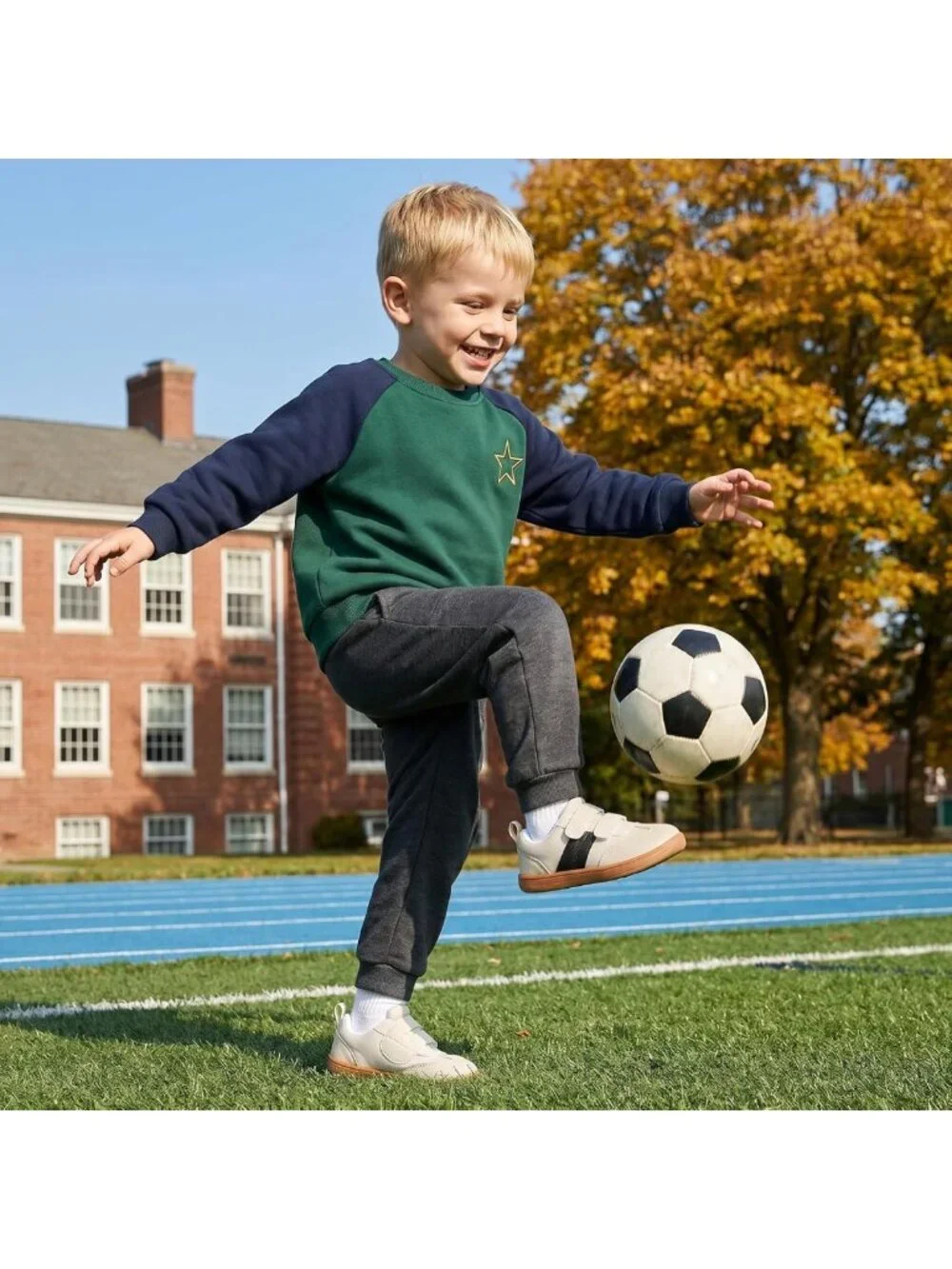 Kids' Toddler First Walk Sneakers - Comfortable Wide Toe Box Shoes for Play